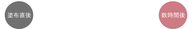 塗布直後・数時間後