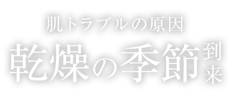 肌トラブルの原因!乾燥の季節到来