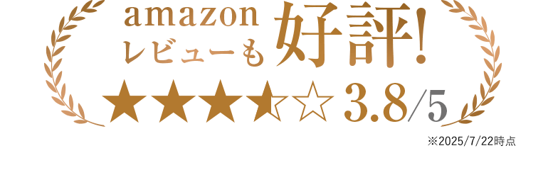 amazonレビューも好評!3.5/5